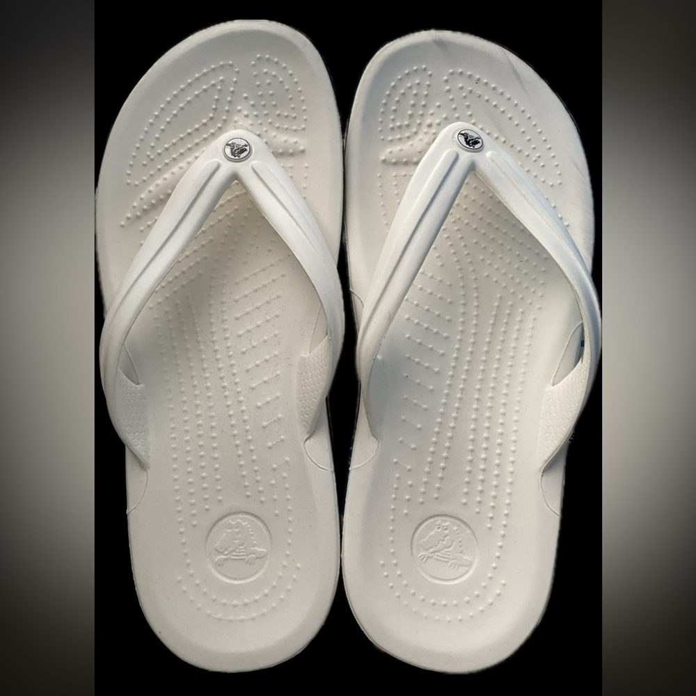 Crocs White Unisex Flip Flops